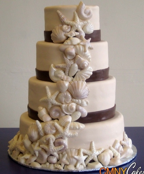 Cascade Wedding Cake Seashells