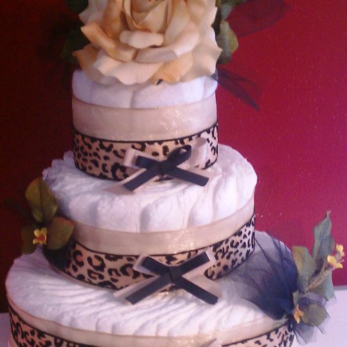 Cheetah Girl Diaper Cake