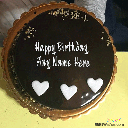 Chocolate Birthday Cake with Name