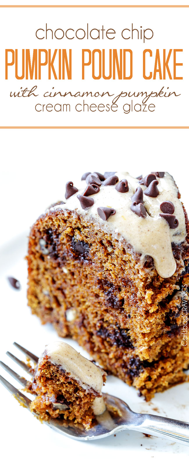 Chocolate Chip Pumpkin Cake with Cream Cheese