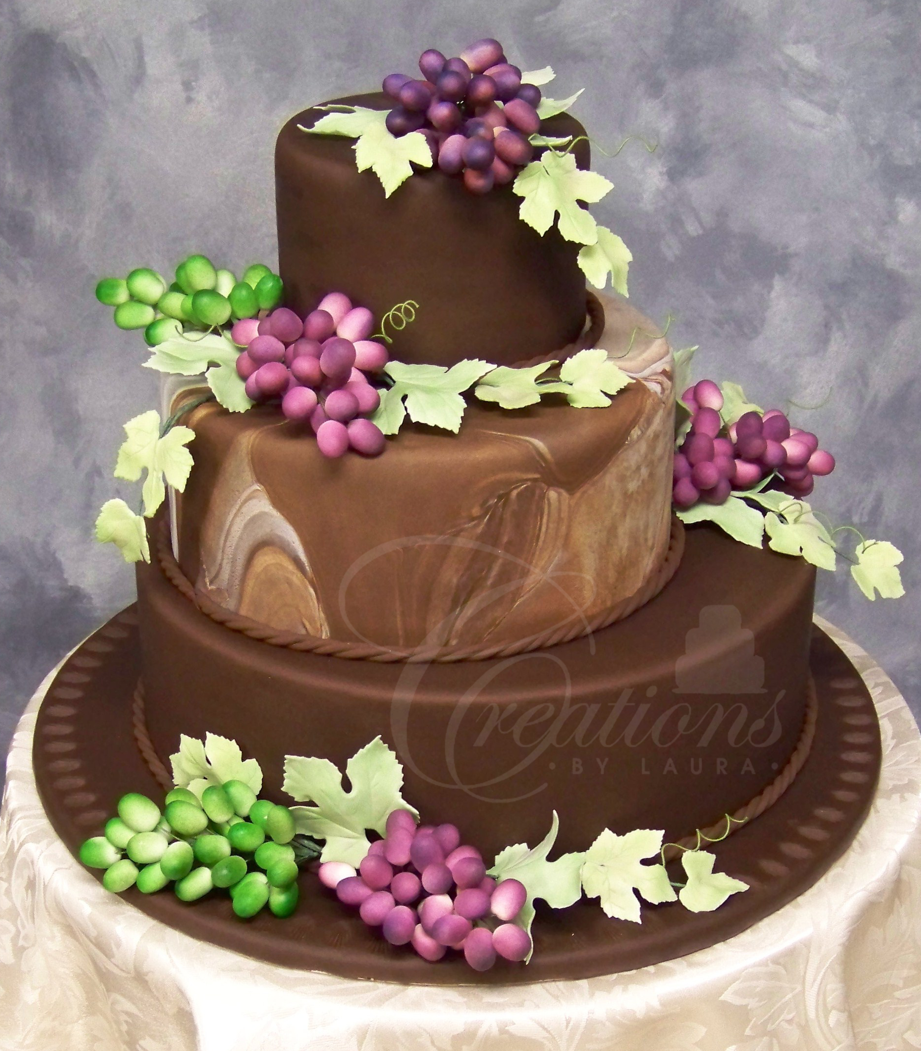 Chocolate Fondant Wedding Cake