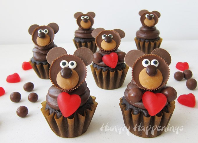 Chocolate Teddy Bear Cupcakes