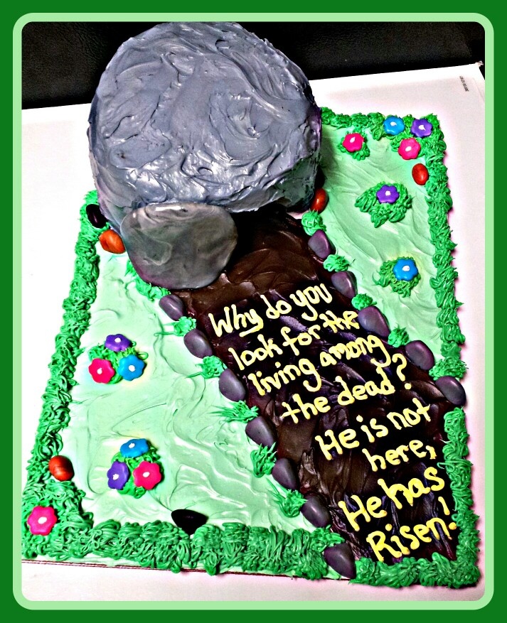 Christ Risen Empty Tomb Cake Easter