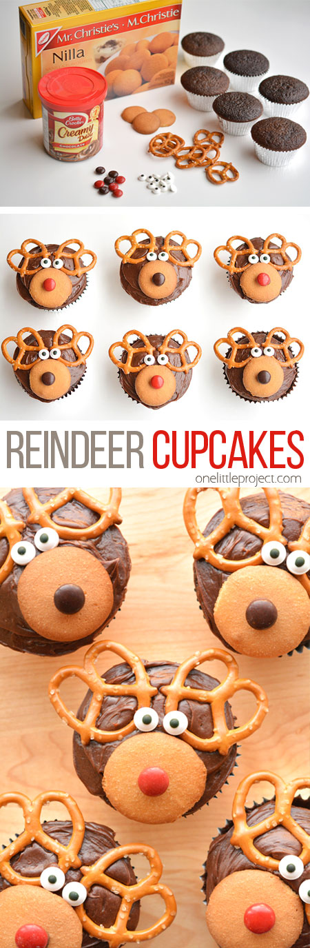 Christmas Reindeer Cupcakes Christmas Reindeer Cupcakes