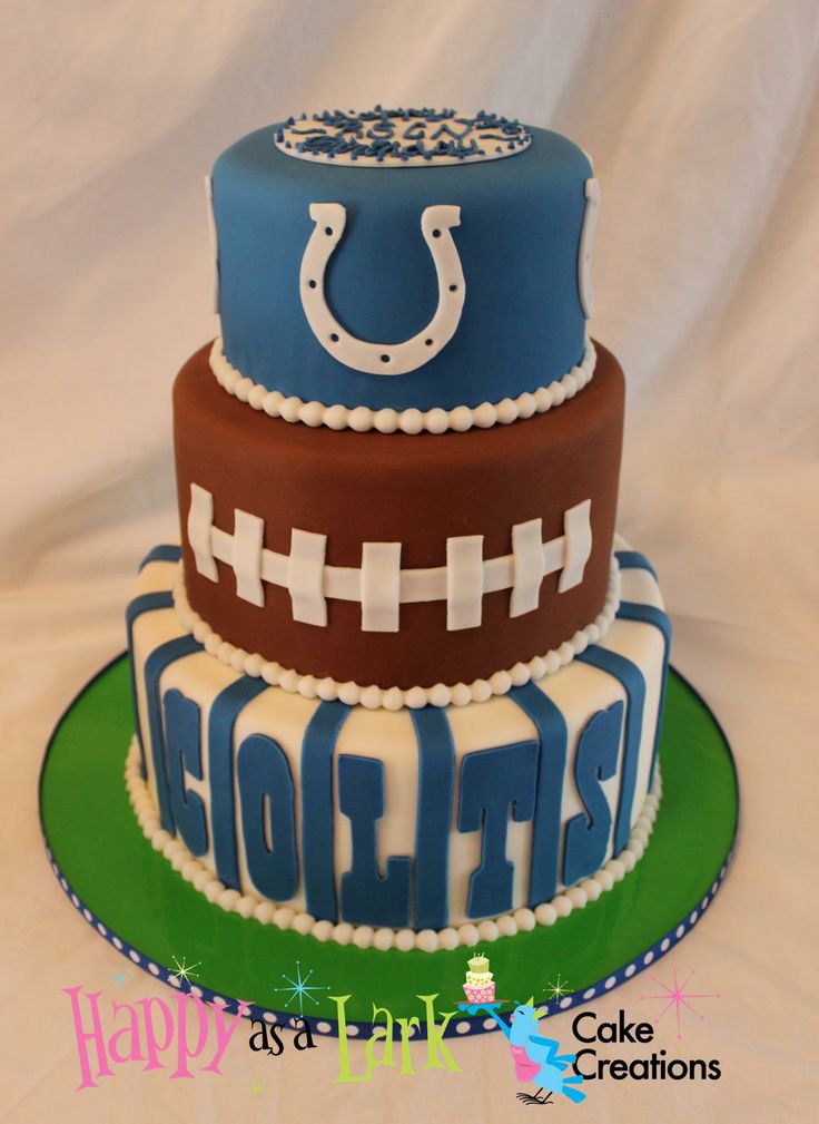 Colts Football Themed Cake