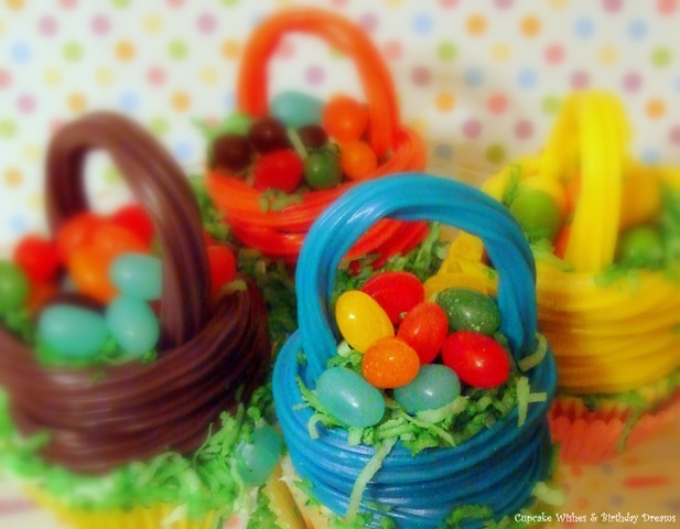 Cupcake Easter Basket with Jelly Beans