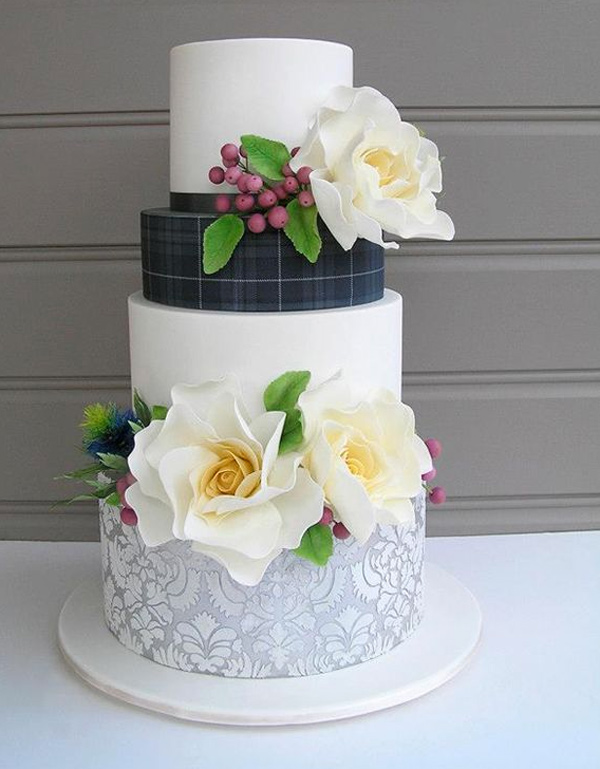 Damask Wedding Cake