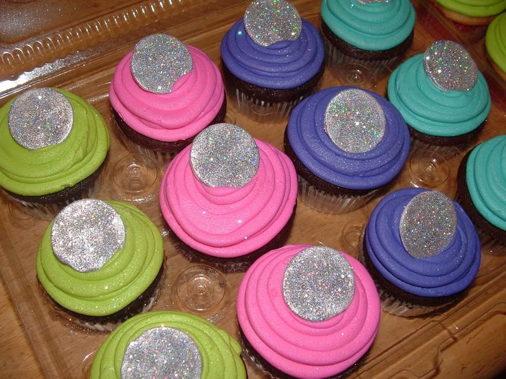 Disco Ball Cupcakes