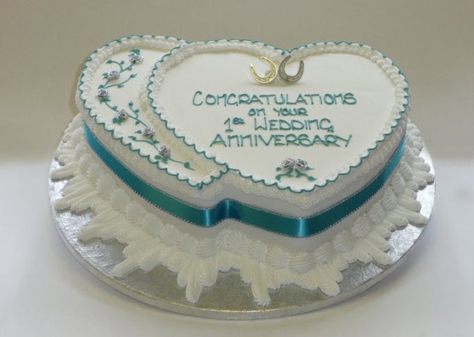 Double Heart Anniversary Cake
