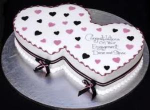 Double Heart Shaped Wedding Cakes