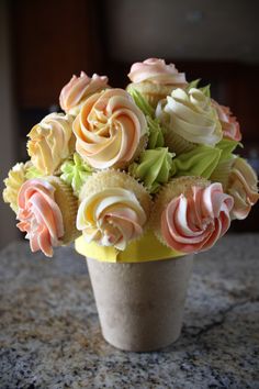 Edible Flower Bouquet Cupcakes