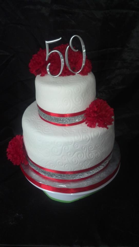 Elegant 50th Birthday Cakes