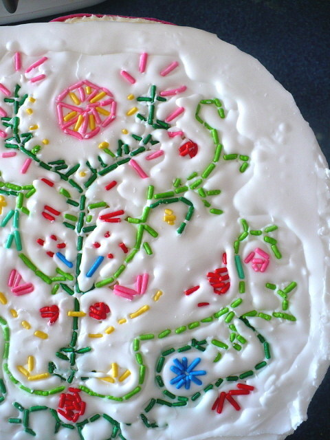Embroidery Cake with Sprinkles