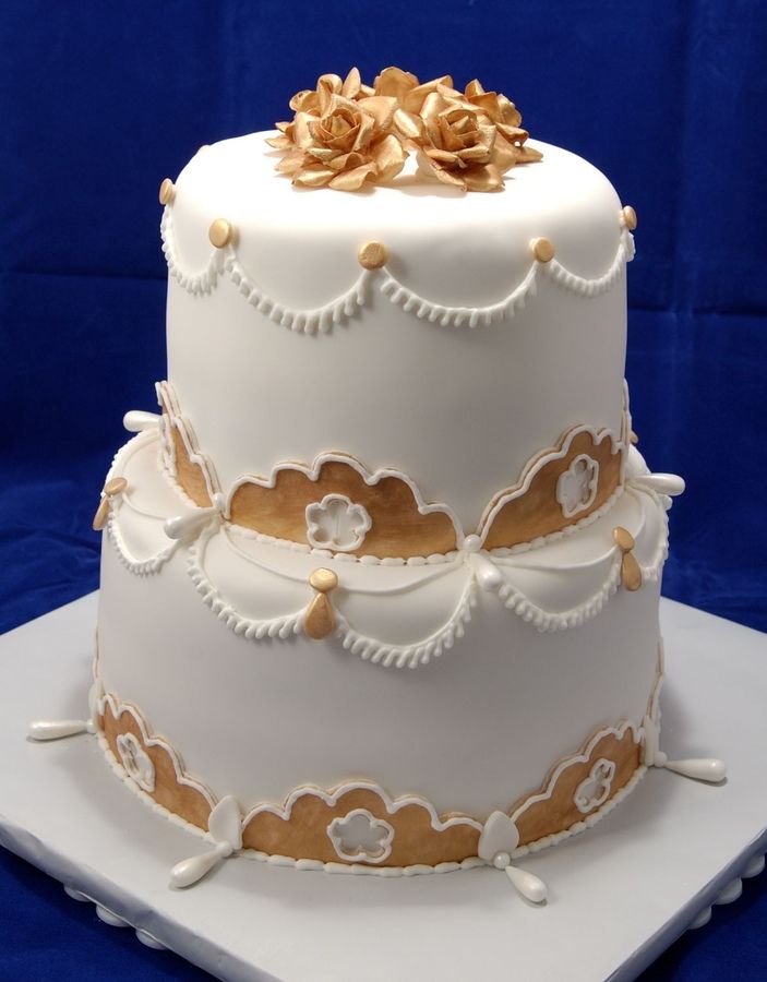 Fancy Gold 50th Birthday Cakes Fancy Gold 50th Birthday Cakes