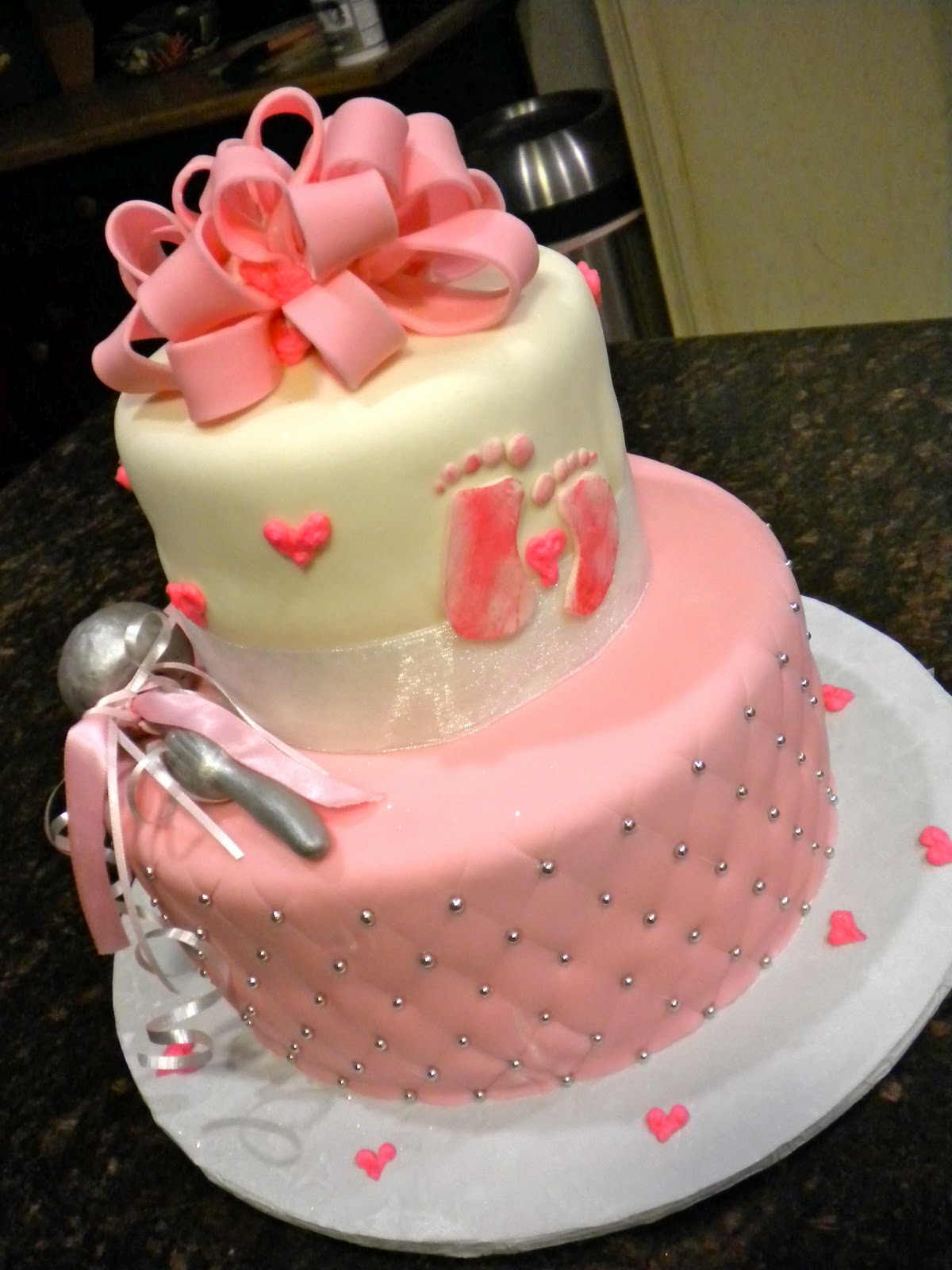 Footprints Baby Shower Cake