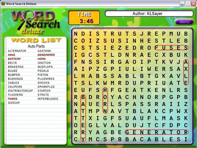 Game Word Search Puzzles