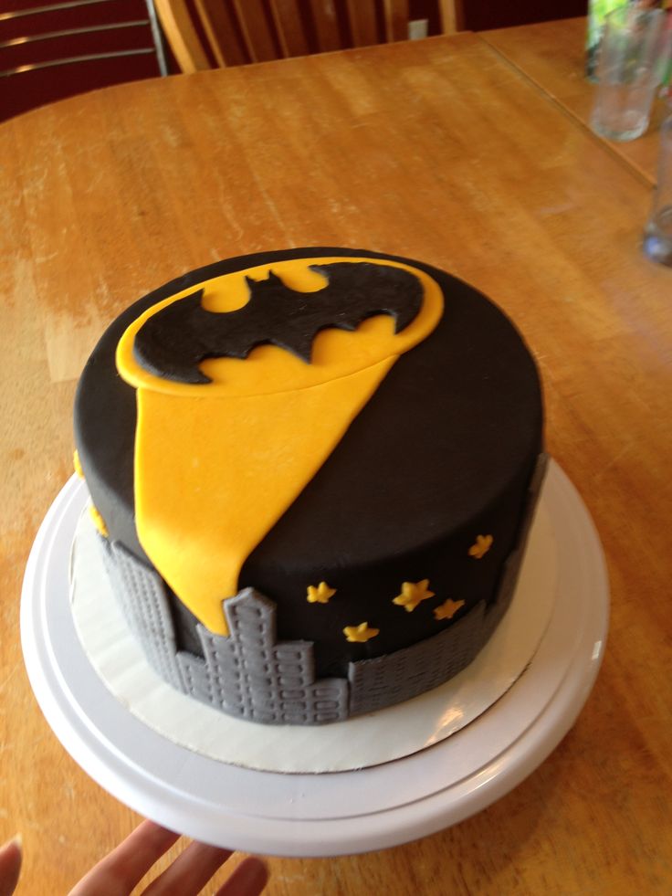 Ganache Fondant Batman Cake