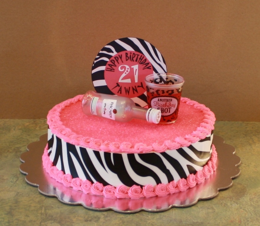 Girl Birthday Cakes Zebra Print Sheets
