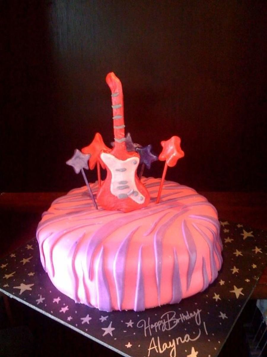 Girls Rock Star Birthday Cake