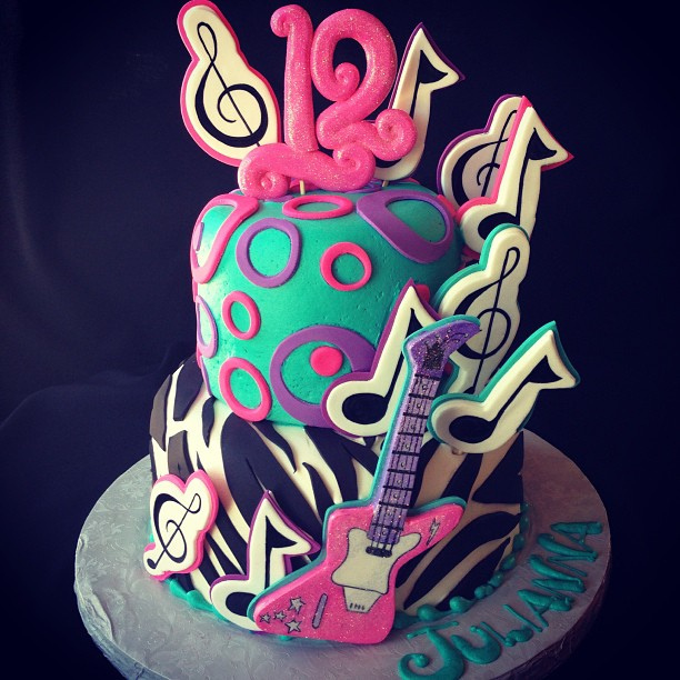 Girls Rock Star Birthday Cake