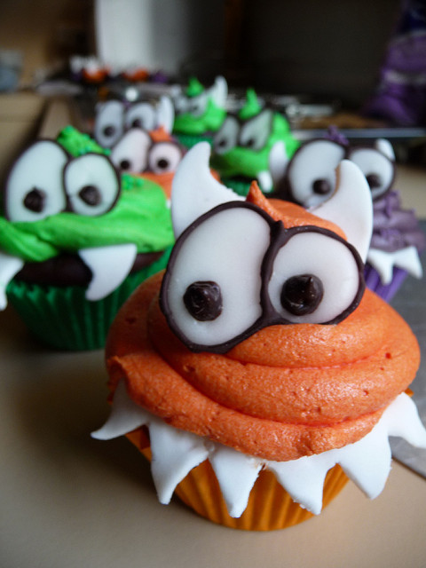 Halloween Monster Cupcakes