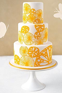 Hand Painted Wedding Cake