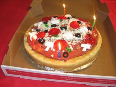 Happy Birthday Pizza Cake
