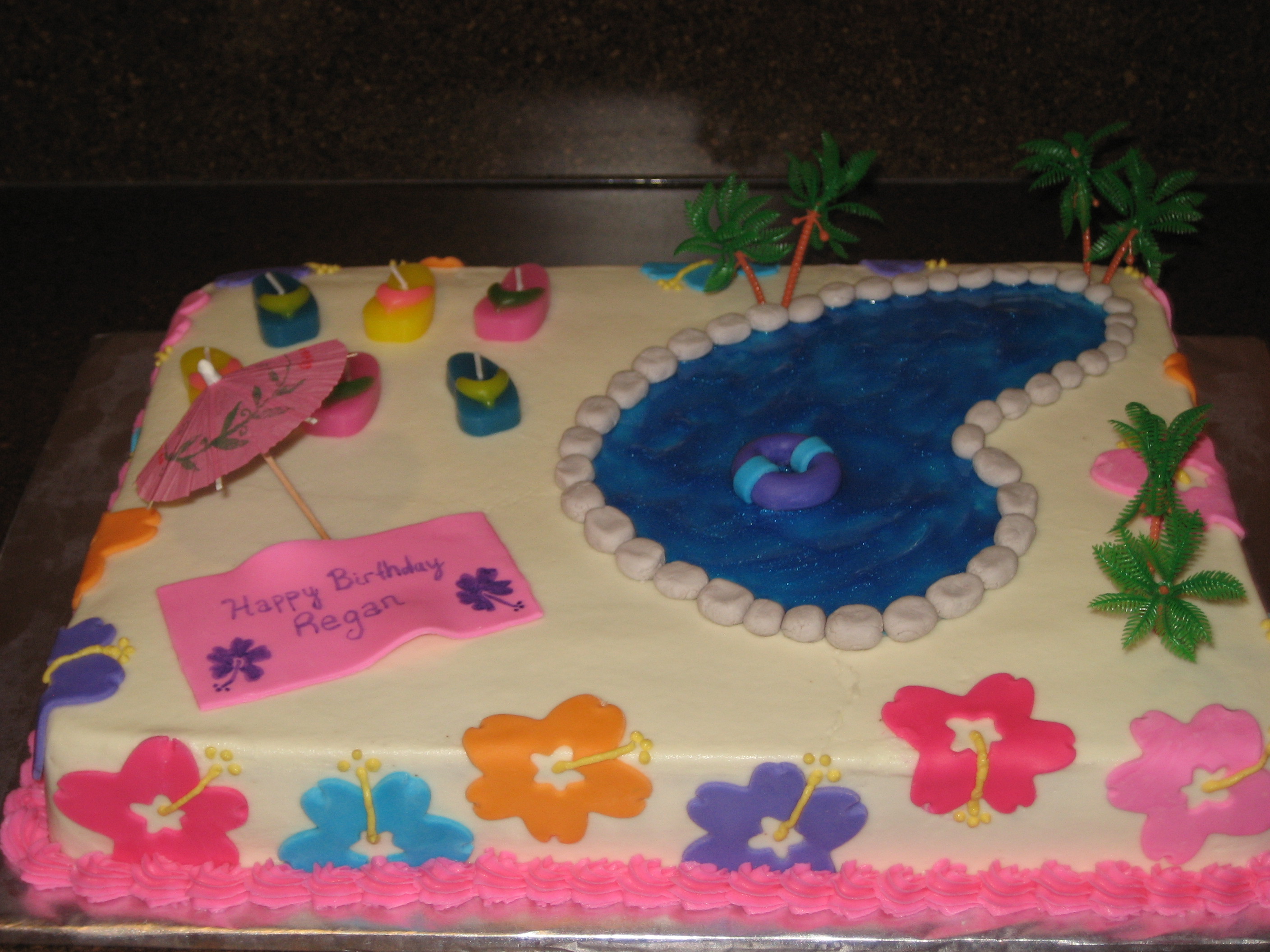 Hawaiian Pool Party Cake Hawaiian Pool Party Cake