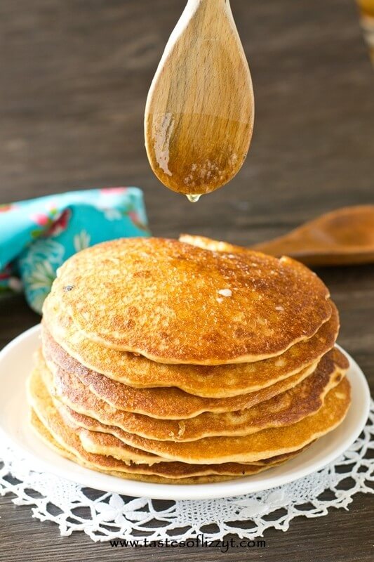 Honey Butter Syrup Pancakes
