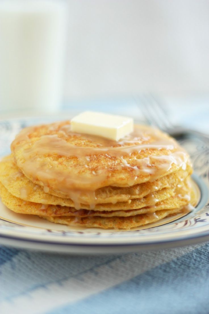 Honey Butter Syrup Pancakes