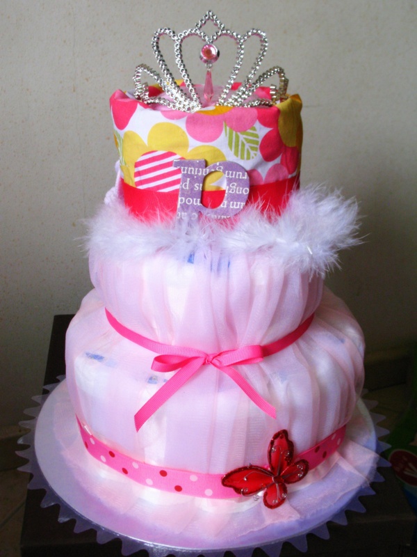 How to Make Baby Diaper Shower Cakes