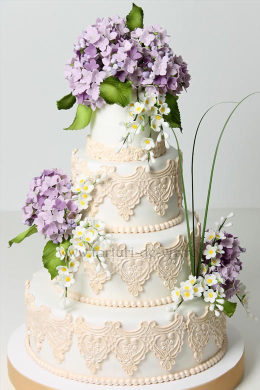 Hydrangea Wedding Cake