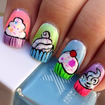 Ice Cream Nail Art Design