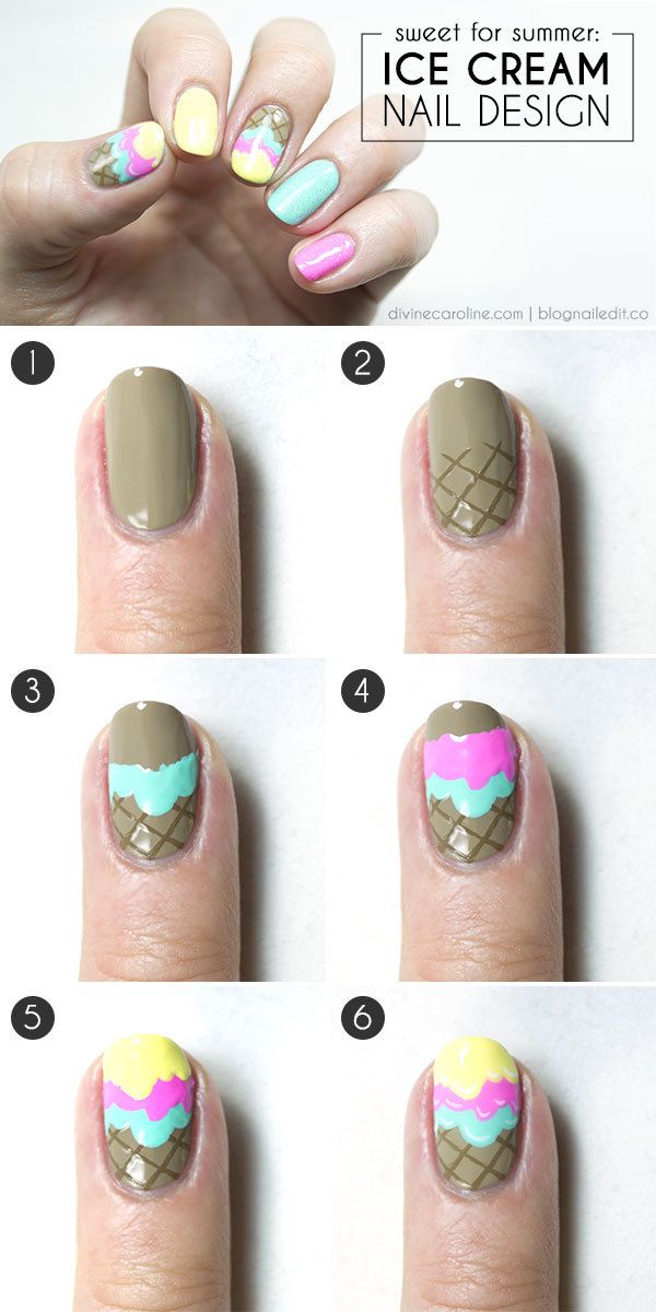 Ice Cream Nail Art