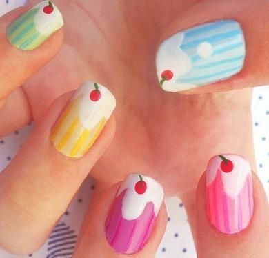 Ice Cream Nail Art