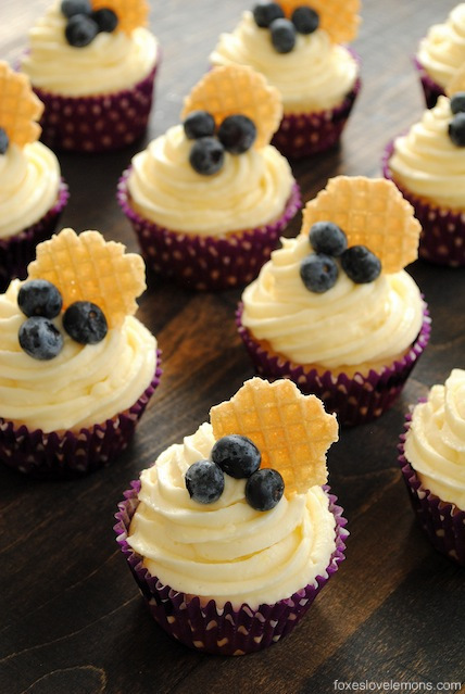 Lemon Blueberry Cupcakes with Cream Cheese Frosting