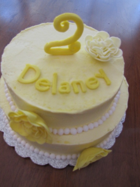 Lemon Themed Birthday Cake