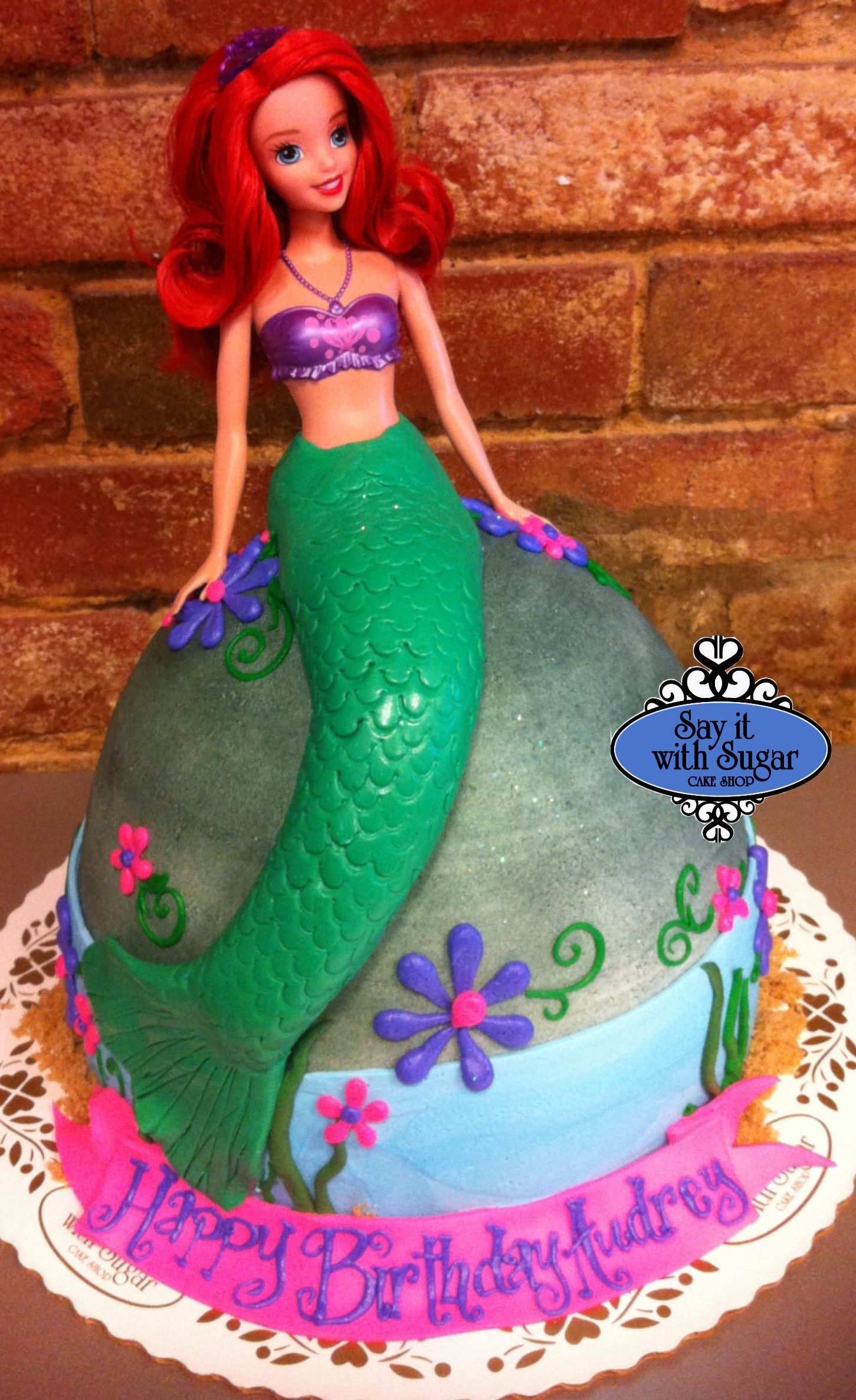 Mermaid Shaped Birthday Cake