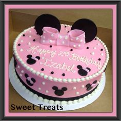 Minnie Mouse Birthday Sheet Cakes