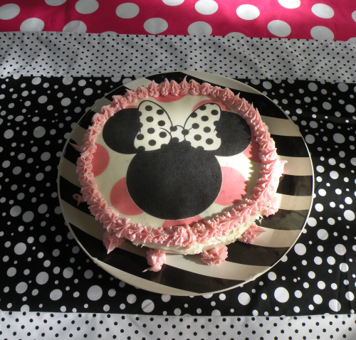 Minnie Mouse Pink Polka Dot Cake