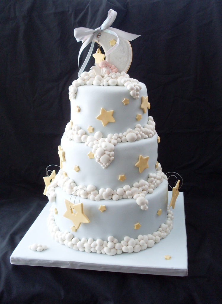 Moon and Stars Baby Shower Cake Moon and Stars Baby Shower Cake