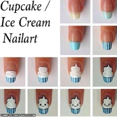 Nail Art Step by Step Cupcakes Nail Art Step by Step Cupcakes