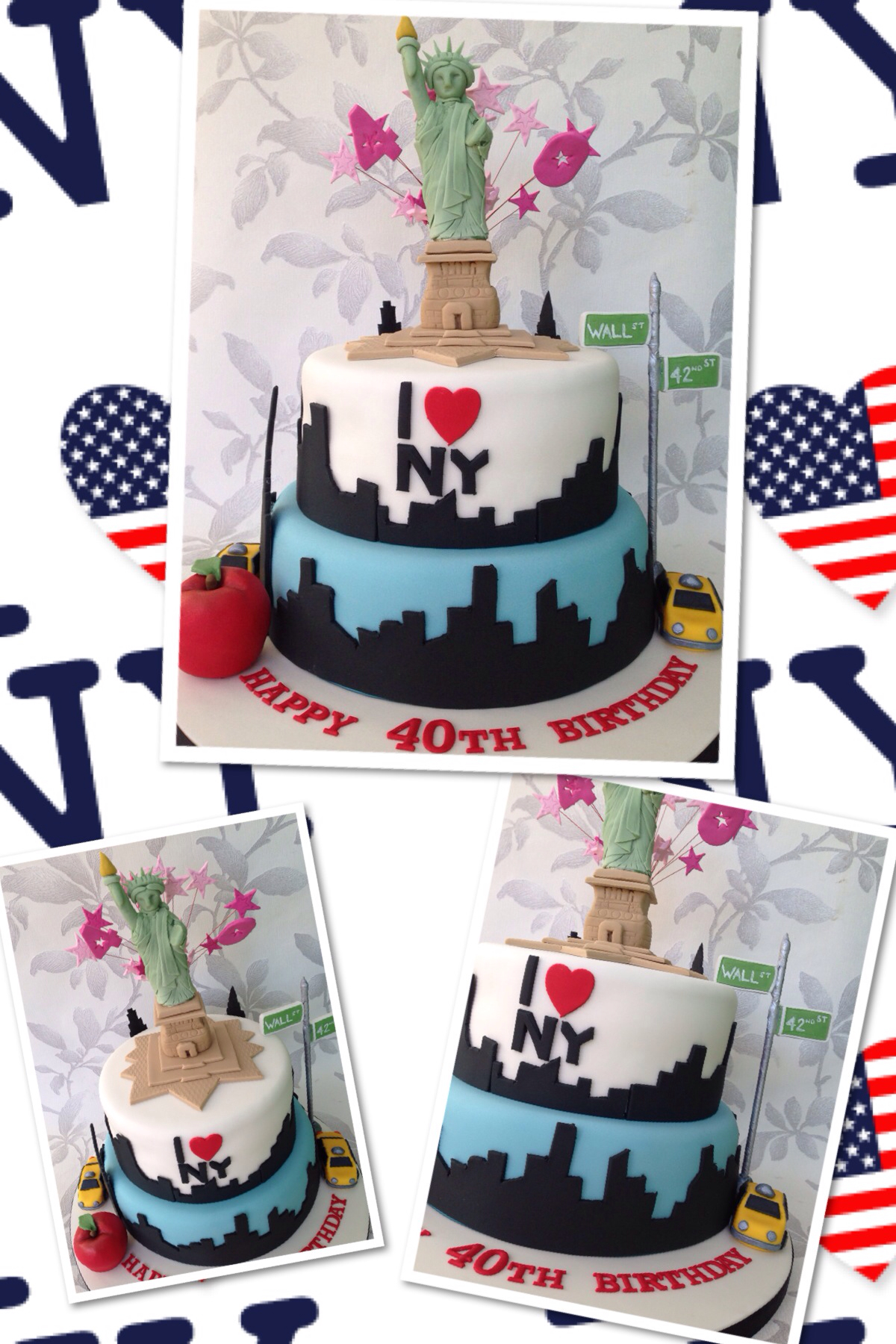New York Themed 40th Birthday Cake New York Themed 40th Birthday Cake
