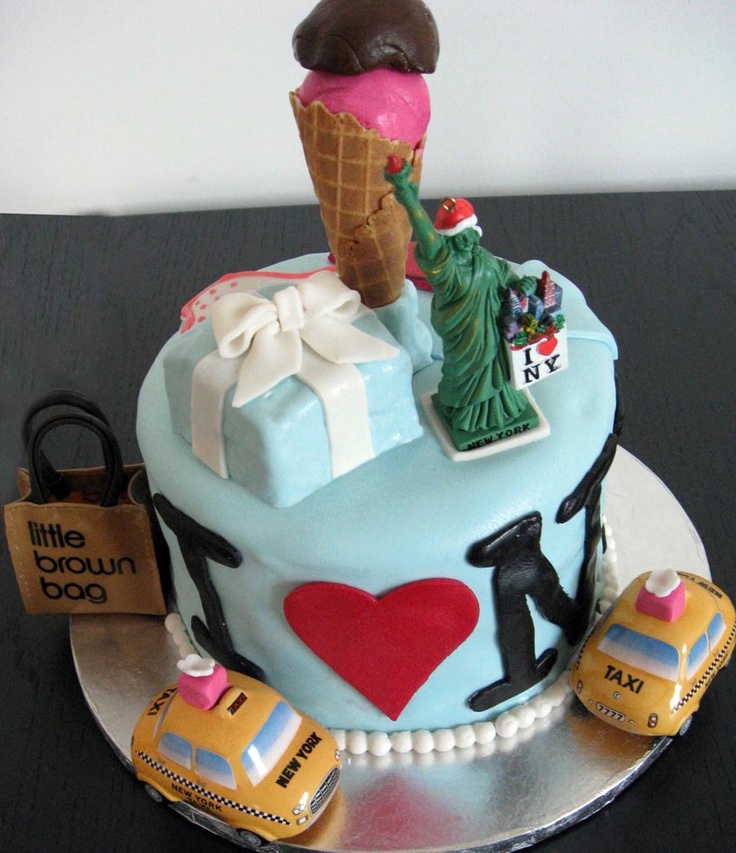 New York Themed Birthday Cake New York Themed Birthday Cake