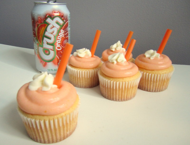 Orange Cream Soda Pop Cupcakes