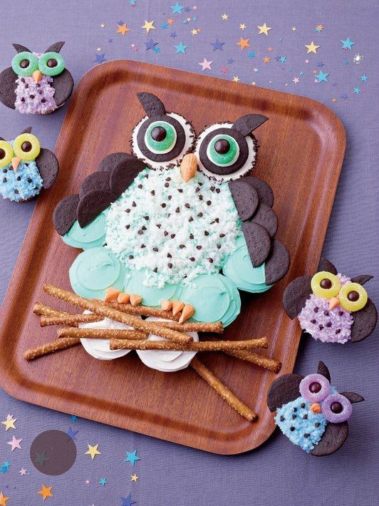 Owl Cupcake Cake