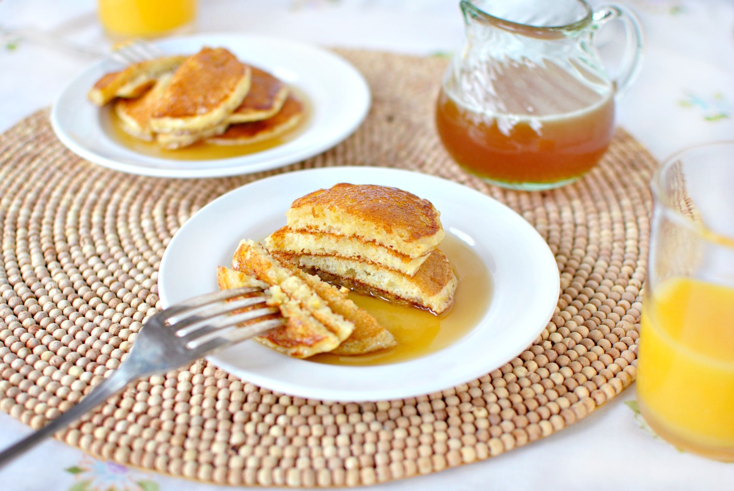 Pancakes with Maple Syrup and Butter