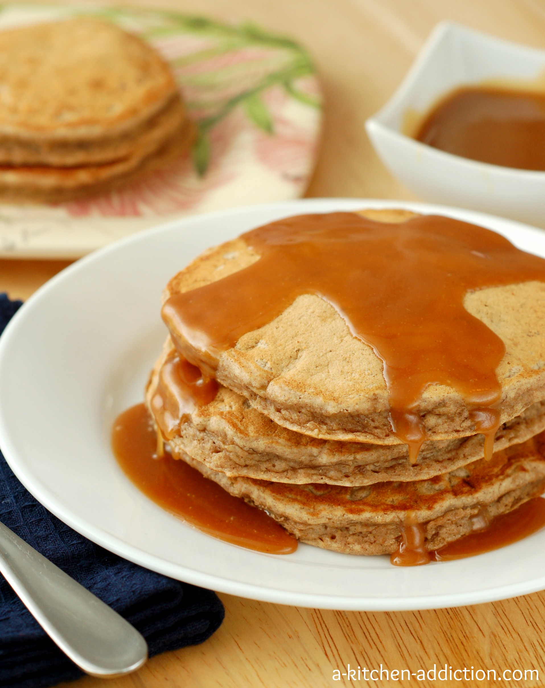 Pancakes with Peanut Butter and Syrup