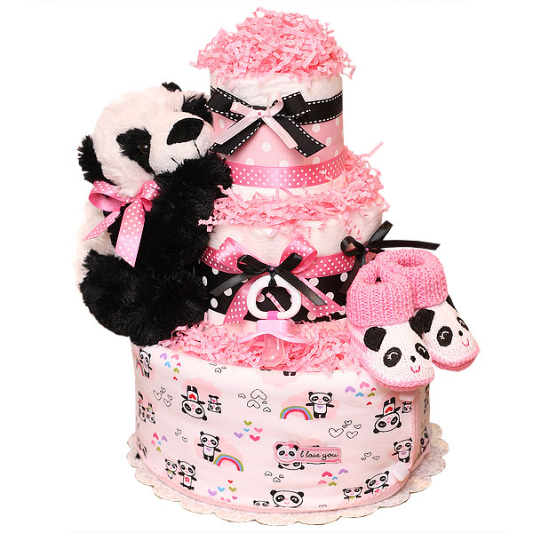 Panda Baby Shower Diaper Cake