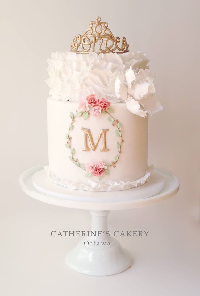 Pink and Gold Tiara Cake